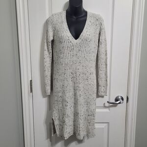 Streetwear Society White / Multi-coloured Speckled Knit Midi Dress Sz Large